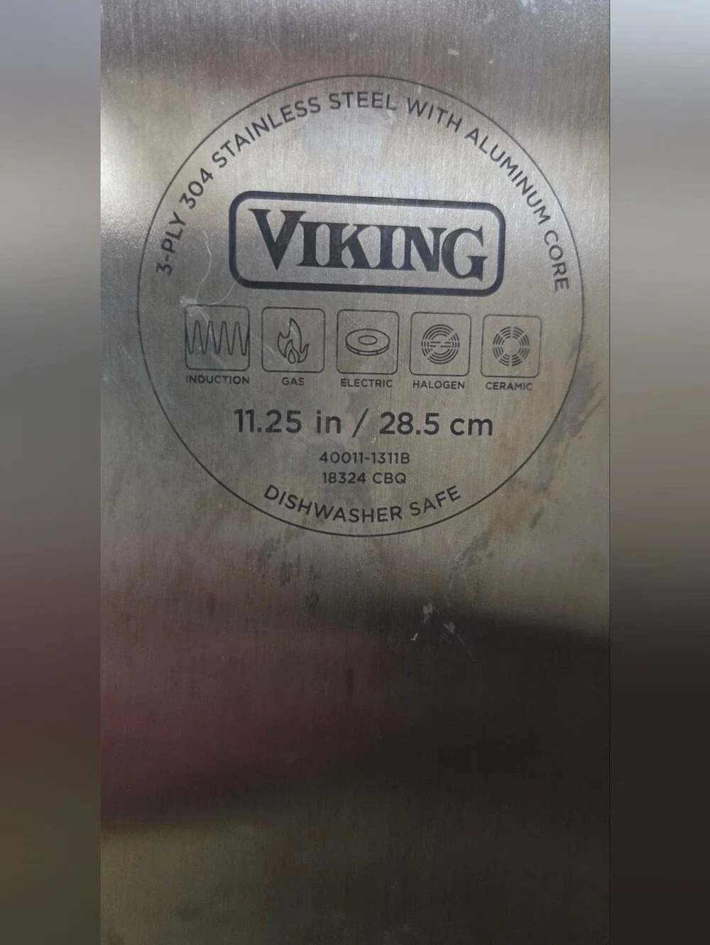 Viking 11.25 Inch Square Stainless Steel Grill Pan